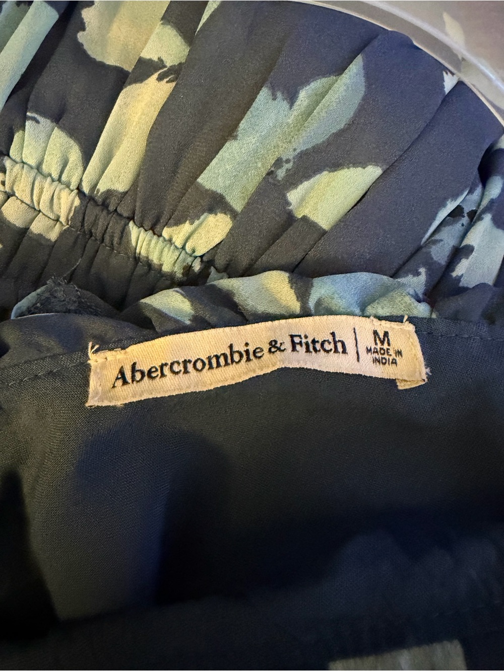 Abercrombie & Fitch Blue Floral Ruffle Sundress Size M - Picture 4 of 5